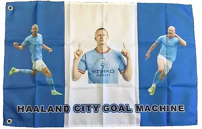 ERLING HAALAND FOOTBALL FLAG MANCHESTER CITY GOAL MACHINE SOUVENIR 3x2 FOOT • £6.75