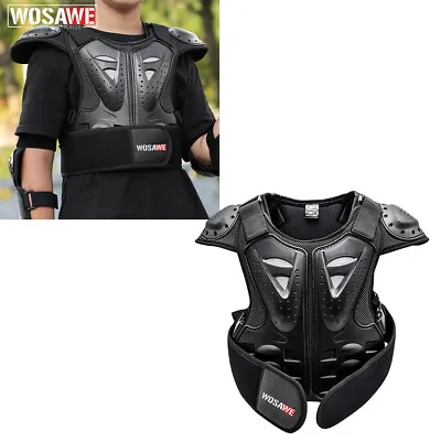 WOSAWE Kids Motocross Protective Armor Chest Vest Ski Dirt Bike Sports Protector • $39.97