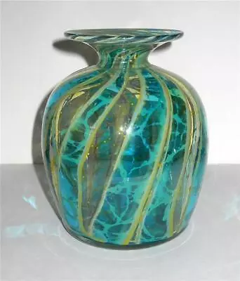 Vintage Mdina Art Glass Vase Malta Michael Harris  1960s-1970s Mid Century • $179.99