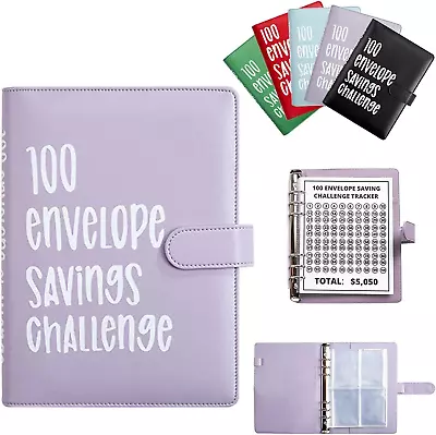 100 Envelope Challenge Budget Planner $5050 Money Saving Cash Challenge Book • $10.99