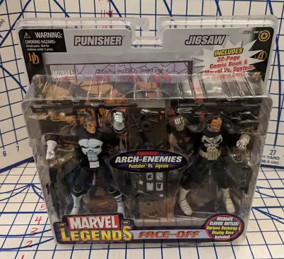 ToyBiz Marvel Legends Face-Off PUNISHER Vs JIGSAW Comic & Figure Set NIB • $20.50