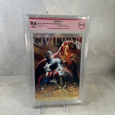 CIVIL WAR #1 ASPEN VAR CGC 9.6 SIGNATURE SERIES SIGNED X3 MICHAEL TURNER MARVEL • $179.99