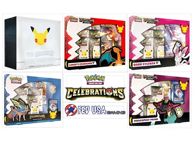 $250 • Buy Pokemon Celebrations ULTIMATE TRAINER KIT Elite Trainer + Collection & Pin Boxes