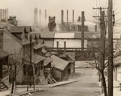 Old 8X10 Photo 1930's Bethlehem Houses And Steel Mill. Pennsylvania 5233735 • $8.95