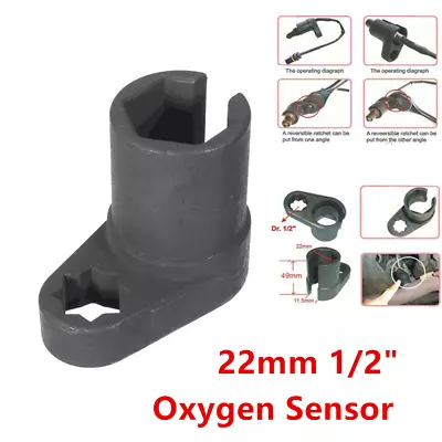 Drive O2 Oxygen Sensor Socket Remover Wrench Removal Nut Offset Tool 22mm 1/2  • $9.02