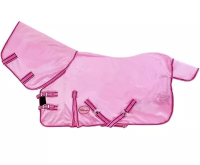 £25 • Buy Cwell Equine New Mini/shetland/pony Fly Rug Soft Mesh Attached Neck Cover Pink