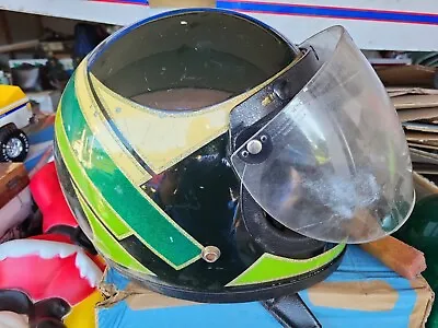 Vintage Arctic Cat Snowmobile Metalflake Helmet-With Visor • $75