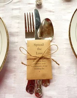 £5 • Buy 10 X Wildflower Seed Wedding Favours Packets Table Guest Favours Plantable