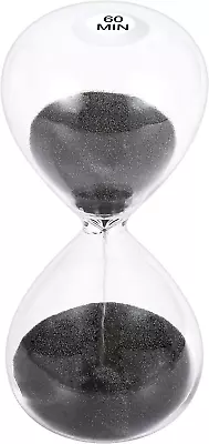 Hourglass 60 Minute Sand Timer: 5.1 Inch Black Sand Clock Large Sand Watch 60 • $23