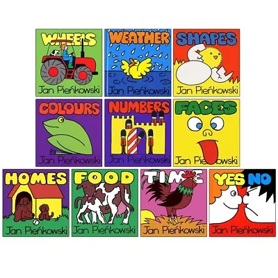 Jan Pienkowski 10 Books Children Collection Set Wheels Weather Shapes Colour • £17.85