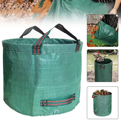 £6.99 • Buy Heavy Duty Garden Waste Bag Reusable Waterproof Refuse Sack For Leaves Grass Bin