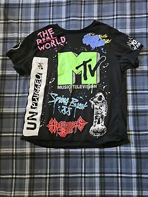 Men's MTV Decal T-Shirt - 3XL Black • $19.99