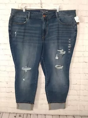 Maurices Plus Jegging Size 24W 44x24 Short Denim Flex Stretch Mid Rise • $32.40