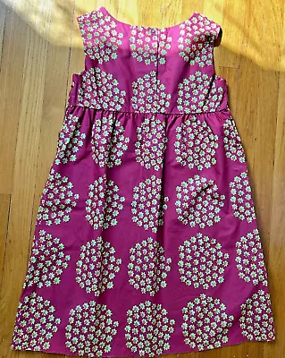 Vtg 1964 Marimekko DRESS Pink Green Cotton Mini Sun 1960s Print Design Research • $179.99