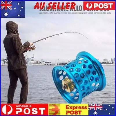 Low Profile Casting Fishing Reel Modified Line Cup For DAIWA Steez (Blue) • $24.59