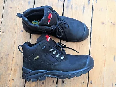 Gore-Tex Mens Safety Lace Up Boots Leather U-Power Dude Black GTX • £39