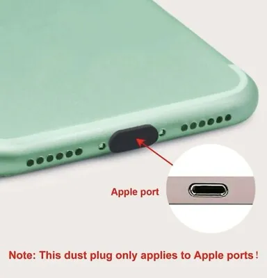 2 X Anti-Dust Stopper For Apple IPhones 7/8/11/12/13/14 Black • £1