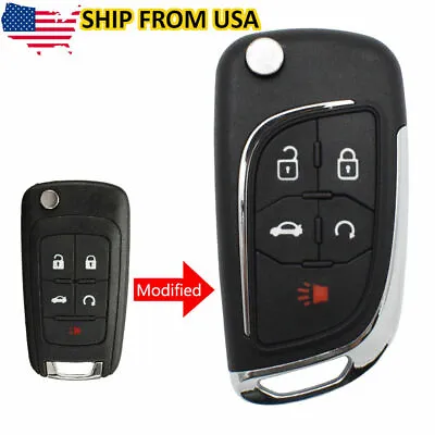 Car Key Fob Cover Shell Remote 5 Button For Chevrolet Cruze Malibu Impala Sonic • $12.95