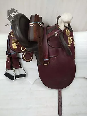 Beautiful Australian New Style Stock With Horn Leather Saddle For Horse 10 -20  • $425