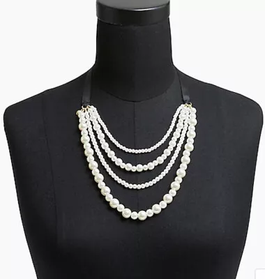 J.Crew Factory Four-layer Pearl Statement Necklace! NWT Item BB796. • $42