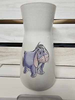 Winnie The Pooh Eeyore Hand Painted Glass Vase • £8