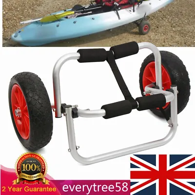 150 Lbs Kayak Canoe Trolley Dolly Cart Trailer Heavy Carrier Trolley Wheel • £38