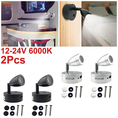 2Pack 12V LED Interior Spot Reading Light Wall Lamp Switch For Caravan Camper AU • $34.74