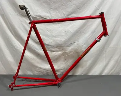 Vintage 1980s Miyata 710 62cm C-C Lugged CrMo Road Bike Frame + BB & Seatpost • $99.95