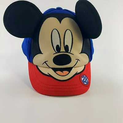 Disney Store Mickey Mouse RED BLUE Baseball Cap Hat Ears Kids XXS/XS  • $19.99