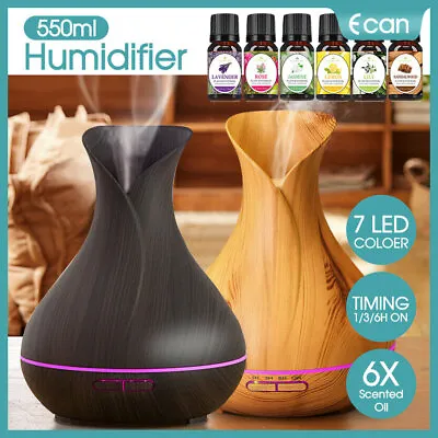 $10.99 • Buy 550ml Aroma Aromatherapy Diffuser LED Oil Ultrasonic Air Humidifier Purifier