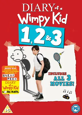 Diary Of A Wimpy Kid 1 2 & 3 DVD (2017) Zachary Gordon Freudenthal (DIR) Cert • £2.04