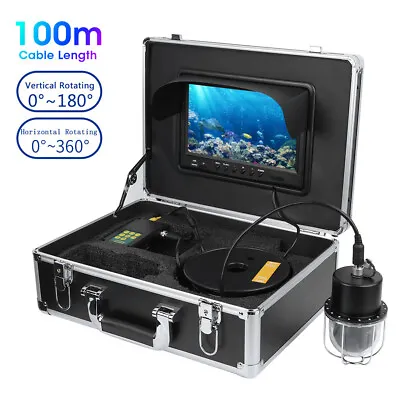 9' HD 360° 20-100m Fishing Camera Underwater Fish Finder DVR Video Recorder LED • $480.60
