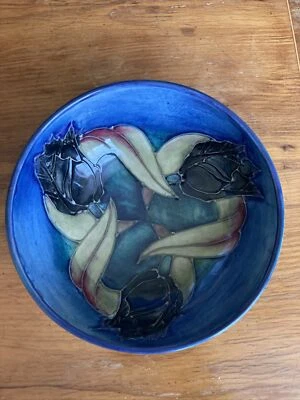 £120 • Buy Moorcroft Bowl Vintage In Rare Black Tulip Design