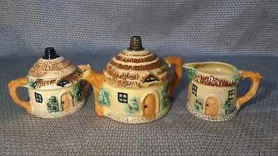 Vintage Cottage Tea Set Made In Japan Complete House Teapot Old Country English • $39.90
