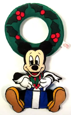 Vtg Disney Mickey Christmas Plush Door Knob Hang Decoration • $14.25