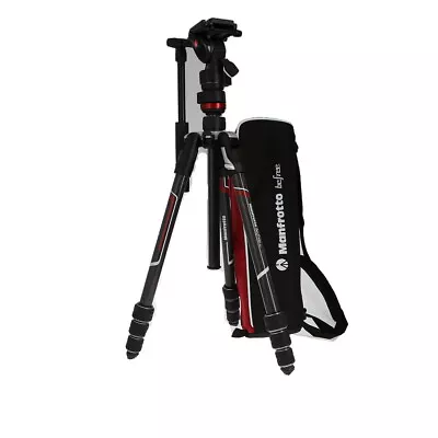 Manfrotto Befree Live Compact Aluminum Tripod W/ Video Fluid Head 4-Section EX • $199.99