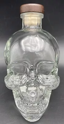 CRYSTAL HEAD VODKA Glass Skull Empty Bottle 750ML Original Cork Dan Aykroyd • $20