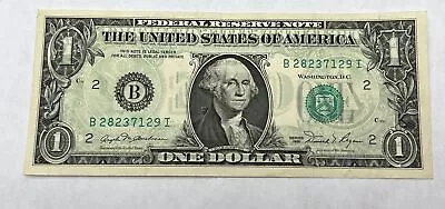 1981 $1 Dollar Note True Real Misprint Reverse On Front Over Print Bill Crispy • $289.99