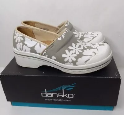 Dansko Valley Canvas Sage Floral Vegan Clog Shoes Size 38 (SEE DESCRIPTION) • $12