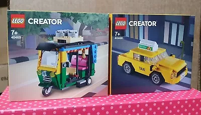 LEGO Tuk Tuk 40469 And Yellow Taxi 40468 • $98