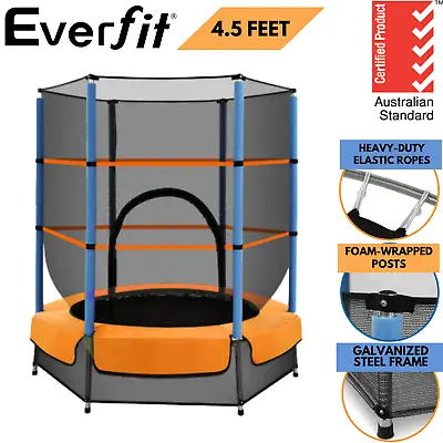 $115.50 • Buy Everfit 4.5FT Trampoline Round Trampolines Kids Enclosure Indoor Outdoor Gift