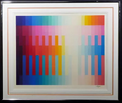 $4500 • Buy Yaacov Agam From The Magic Rainbow Series Signed & Numbered Art Serigraph Framed