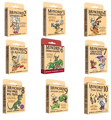 Munchkin Card Game Expansion Set W/ Boosters 2 3 4 5 6 7 8 9 10 Axe Errors Snark • $161.60