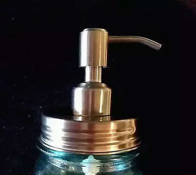 Soap PUMP Dispenser / Converter Kit / Mason Jar STAINLESS STEEL / Replacement • $5.97