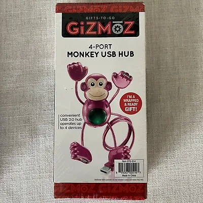 Gizmoz 4-Port Monkey Hub Operates Up To 4 Devices Mac/Windows Compatible Pink • $7.19