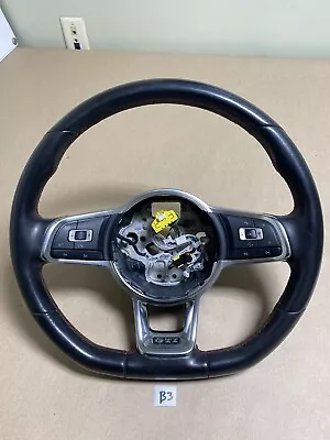 2015-2018 Mk7 Vw Gti 3 Spoke Black Leather Steering Wheel 5gm419091n B3 Oem • $179.95