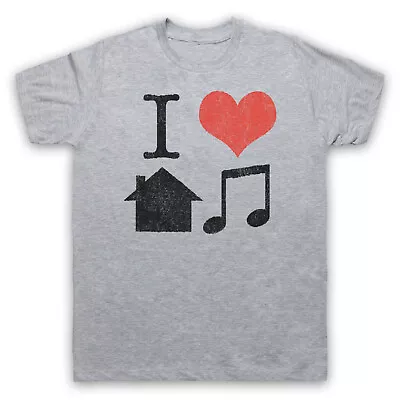 I Love House Music Slogan Retro Cool Clubbing Dj Mens & Womens T-shirt • £17.99