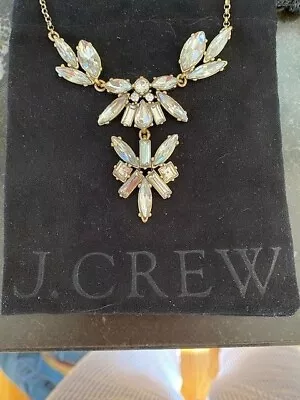 J Crew Vintage Inspired Statement Necklace-Clear And Gold-New W/tags And Bag • $15