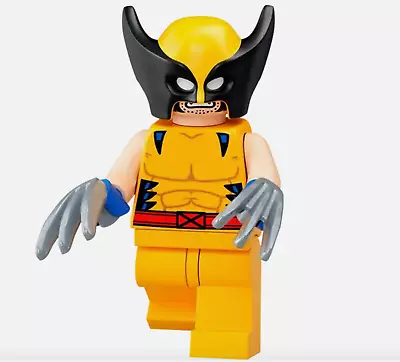 LEGO NEW MINIFIG Super Heroes Avengers Wolverine - Mask Blue Hands SH805 76202 • $22.21