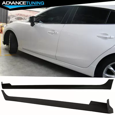 Fits 14-18 Mazda 3 MP Style Unpainted Side Skirts Rocker Panel Extensions 2PC PP • $139.99
